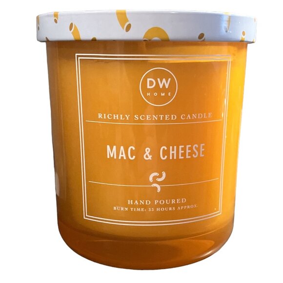 New DW Home Mac & Cheese 1‎ Wick Hand Poured 9.1 OZ Richly Scented Candle Viral - Picture 1 of 4